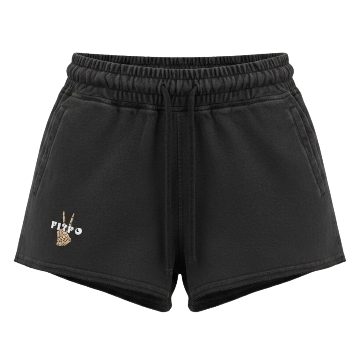 Snow Washed Drawstring Shorts